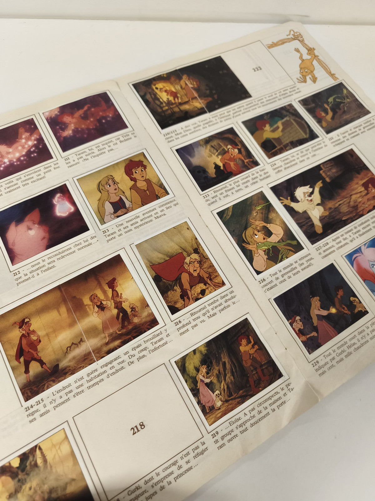 Vintage album Panini Taram et le Chaudron Magique incomplet Disney 1985
