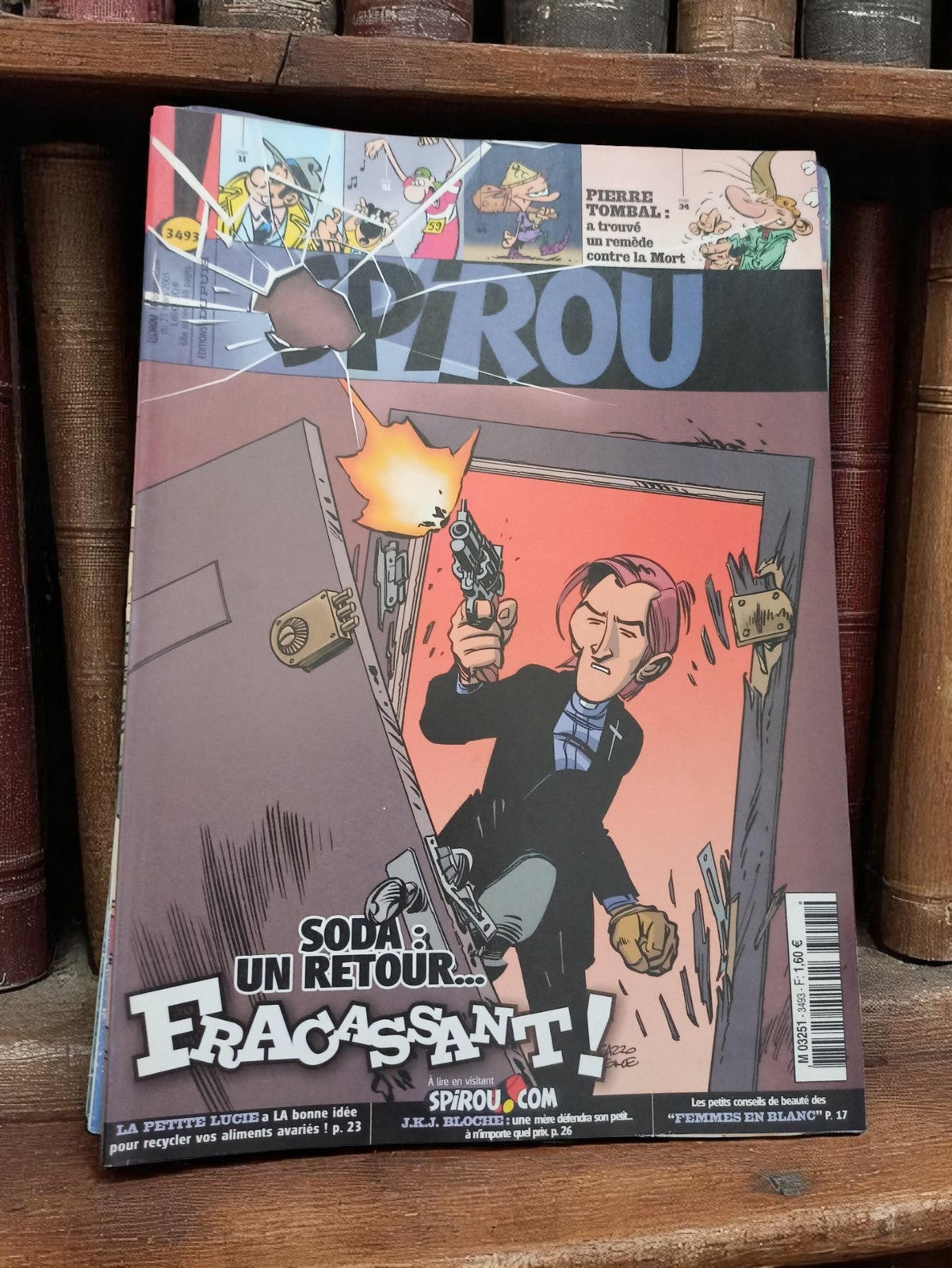 Magazine Spirou vintage n°3493 – Soda, couverture BD rétro années 2000