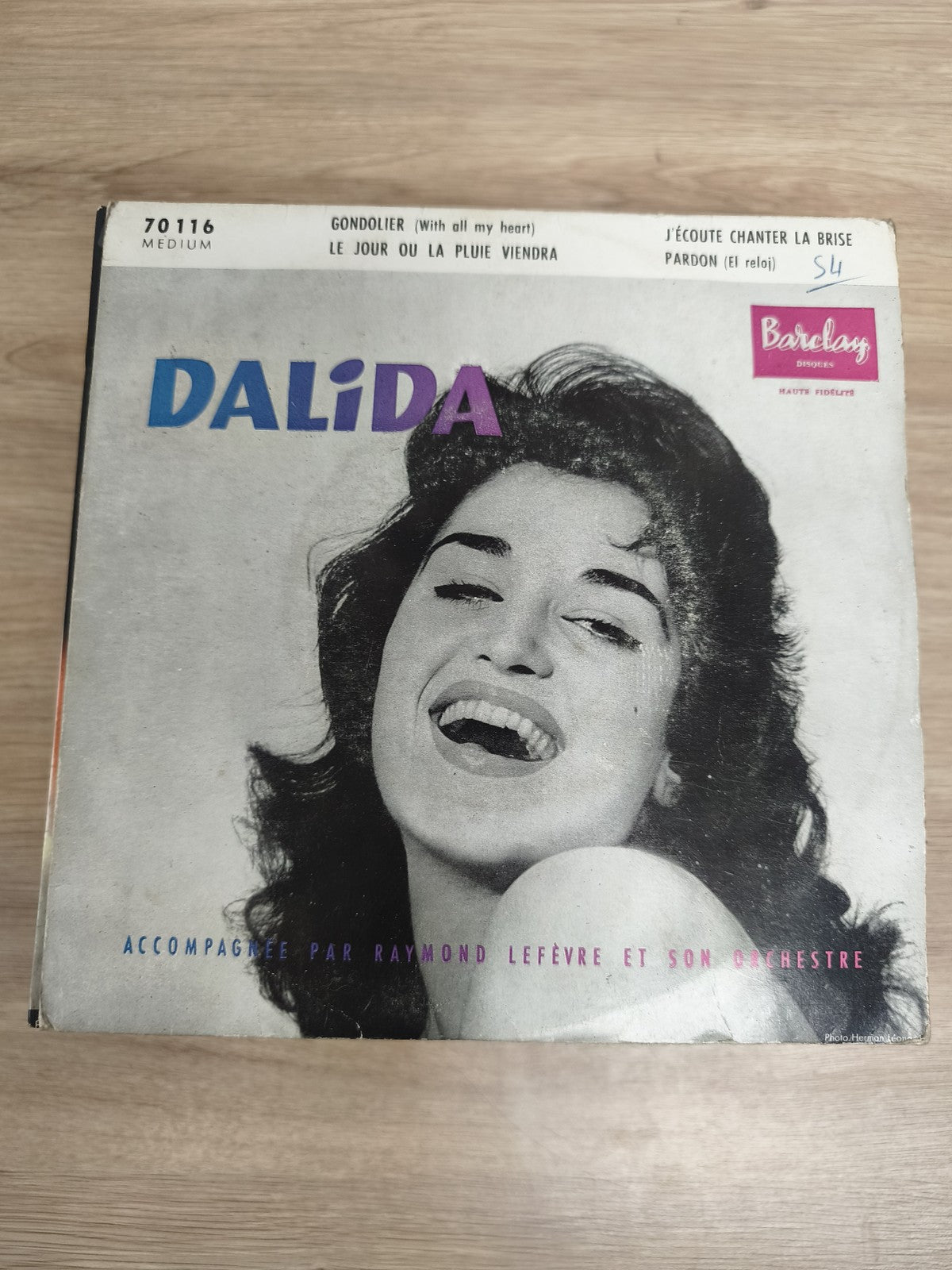 Vinyle 45 tours Dalida Barclay 70116 pochette photo, Raymond Lefèvre Orchestre