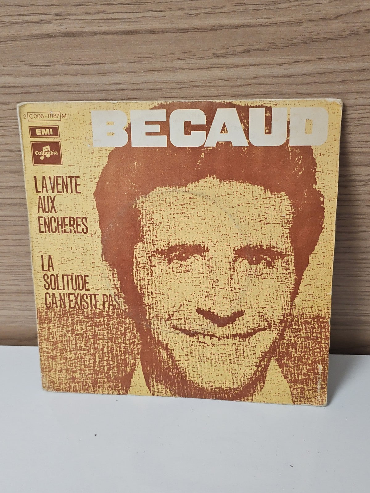 Vintage disque vinyle 45 tours ancien ? Chanson française Bécaud collection rétr