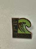 Vintage pin's Aquavital vague verte, collection badge ancien rare