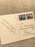 Carte postale Italie 1939 timbres ferroviaires Roma Paris philatélie (Ref 27)