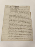 Lettre manuscrite administrative 1803, papier timbré, archive datée XIXe siècle