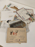 Lot anciennes enveloppes philatélie timbrées, courrier vintage, collection