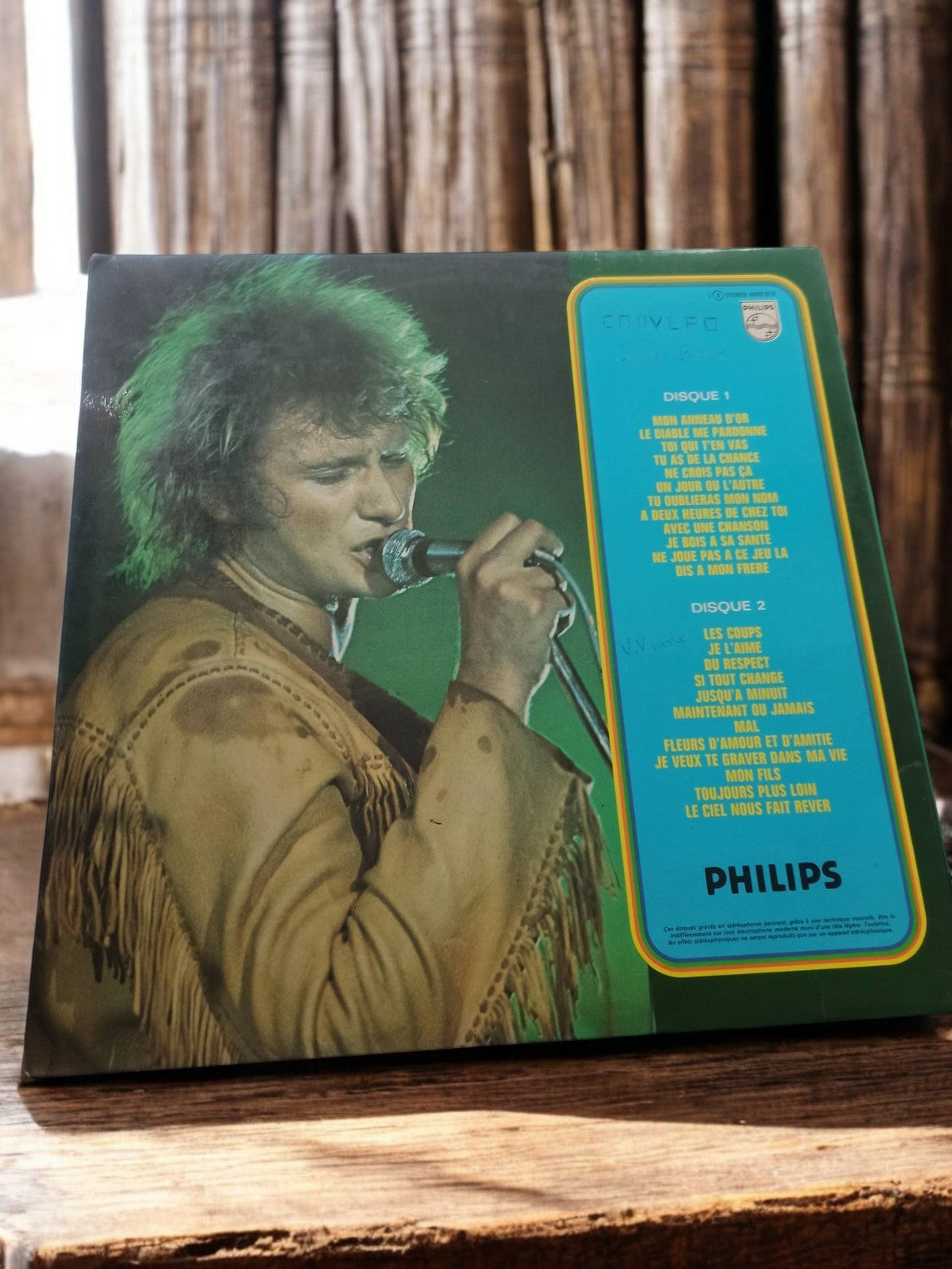 Vinyle 33 tours Johnny Hallyday PHILIPS ancien pochette vintage Super Sélection