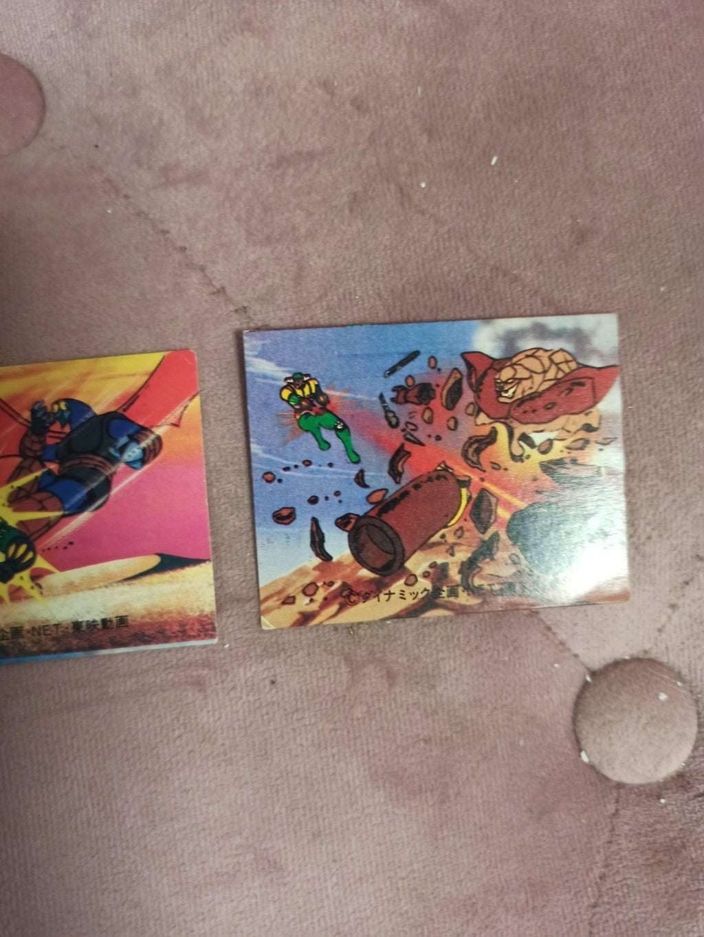 Cartes illustrées vintage robot géant anime japonais – Lot papier années 70