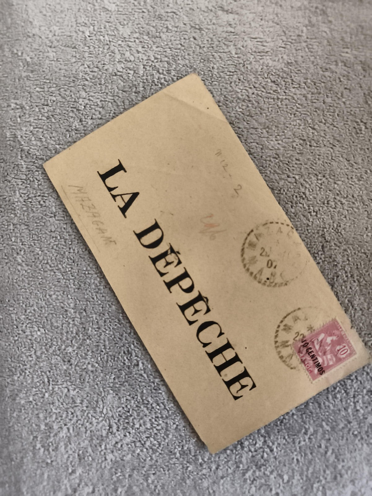 Lettre ancienne LA DEPECHE affranchie timbre 10c France philatélie