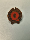 Vintage pin's Quick ancien insigne laurier rouge collection fast-food rare