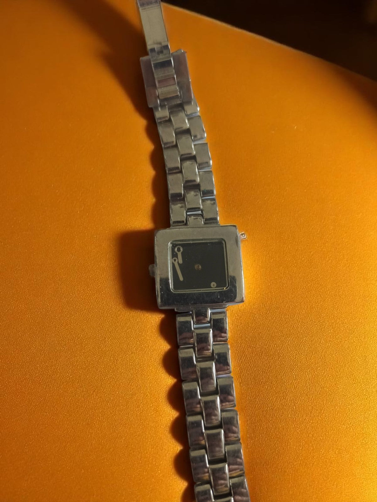 Montre vintage femme bracelet métal carré rétro à restaurer ancien style