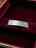 Barrette à cheveux vintage métal gravé "USED TO ROCK" rétro accessoire déco